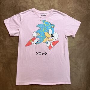 SEGA Sonic The Hedgehog Pink Rings T-Shirt Youth S Short Sleeve Graphic Tee Y2K